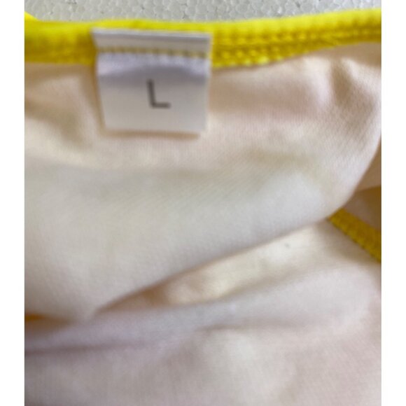 Yellow Bikini Large Blue Rhinestones Gems Sexy Swimsuit Bathing Suit Beach Pool - Picture 7 of 7